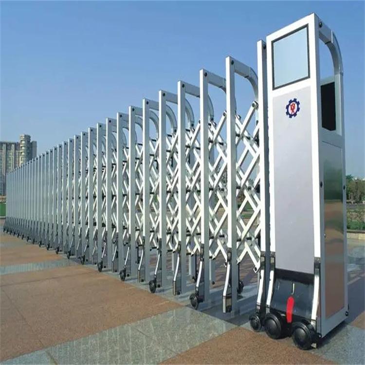 鞍山耐冲击抗扭曲不锈钢伸缩门 不易老化使用寿命长铝合金伸缩门