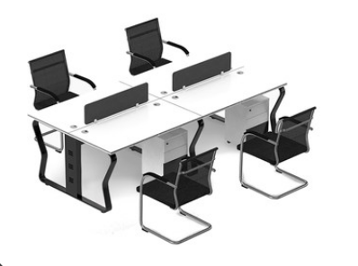 职员办公桌4人位简约现代办公室钢架转角2/6人位屏风电脑工作桌