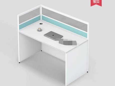 职员办公桌椅员工桌四4人位简约现代卡座办公室6电脑办屏风办工桌