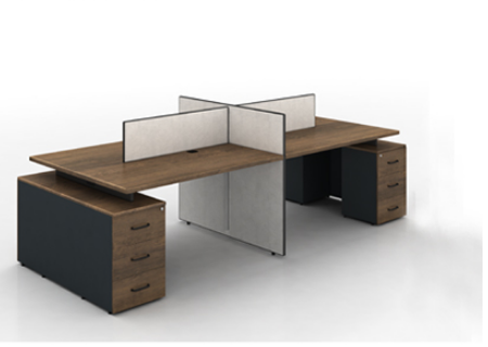 工业风职员办公桌子员工位卡座四人46屏风隔断现代简约办公室家具