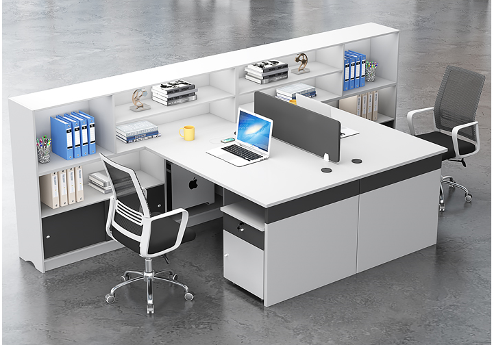 财务办公桌简约现代职员办公桌椅组合双人4人工位办公桌子 办公室 