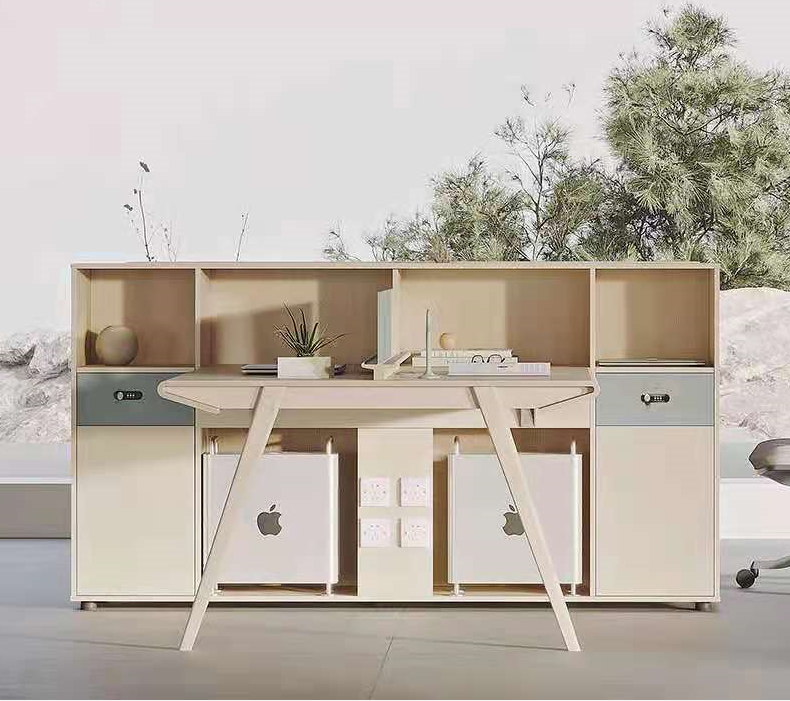 写字楼办公桌4人位办公室六/双/三/四人工业风财务桌职员桌椅组合