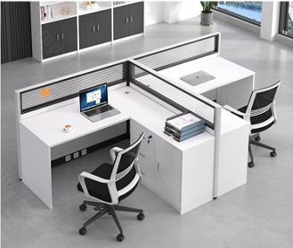 职员办公桌隔断十字型办公卡位简约现代屏风工位办公室电脑桌椅