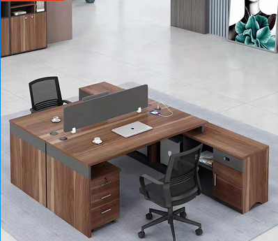 沈阳办公桌面对面工作位带柜现代简约职员财务屏风隔断办公室桌