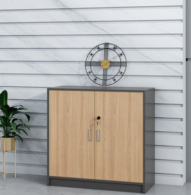 沈阳办公家具文件柜带锁矮柜家用书柜木质档案柜资料收纳储物柜子组合