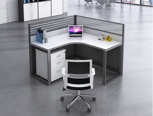 职员办公桌屏风工位卡座办公室转角桌子员工桌椅组合沈阳办公家具