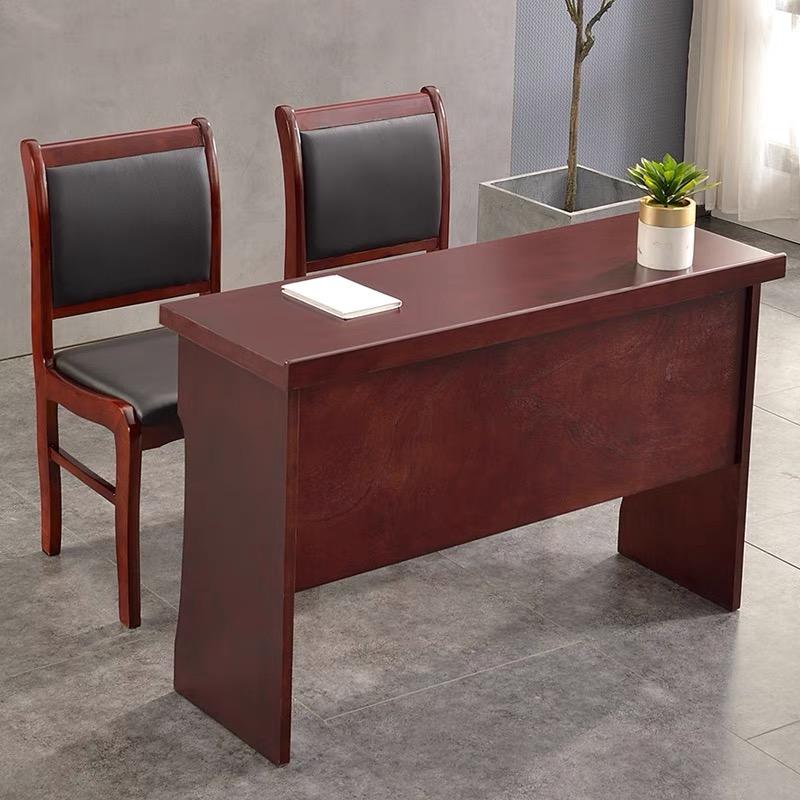 沈阳双人条桌培训桌椅组合洽谈桌会议桌职员拼接木皮书桌油漆办公课桌