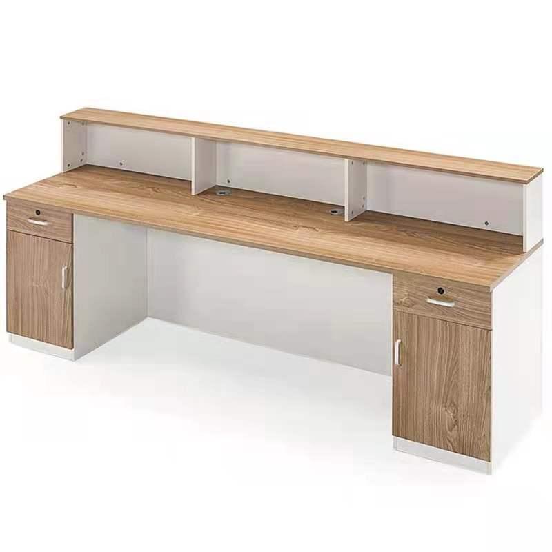 沈阳收银台柜台简约现代服装店美容院咨询台小吧台桌公司前台桌接待台