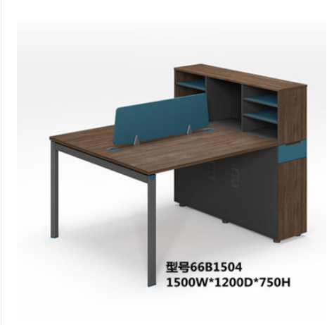 沈阳鑫斯玛特胡桃木职员屏风办公卡位2人位简约现代家具四6人财务桌4位