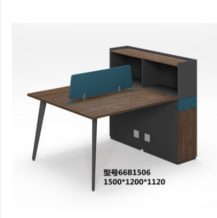 沈阳鑫斯玛特胡桃木职员屏风办公卡位2人位简约现代家具四6人财务桌4位