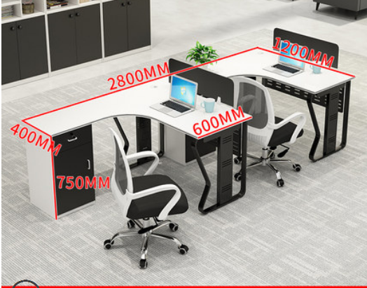 沈阳鑫斯玛特职员办公桌椅组合员工桌简约现代T型双人工位屏风卡座财务办公桌