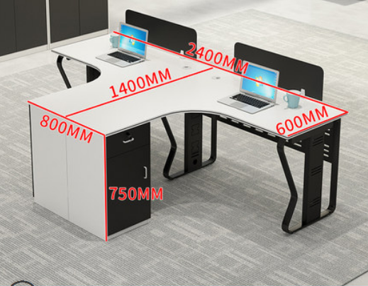 沈阳鑫斯玛特职员办公桌椅组合员工桌简约现代T型双人工位屏风卡座财务办公桌