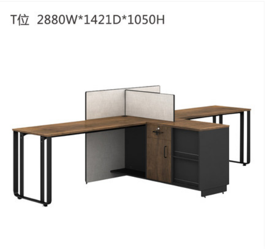 沈阳工业风L型双人四人员工办公工作电脑办公桌位屏风卡位工位家具