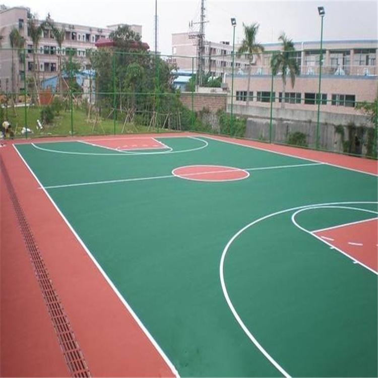 沈阳耐磨硅PU材料球场 防滑硅PU面漆球场施工 环保硅PU球场施工团队