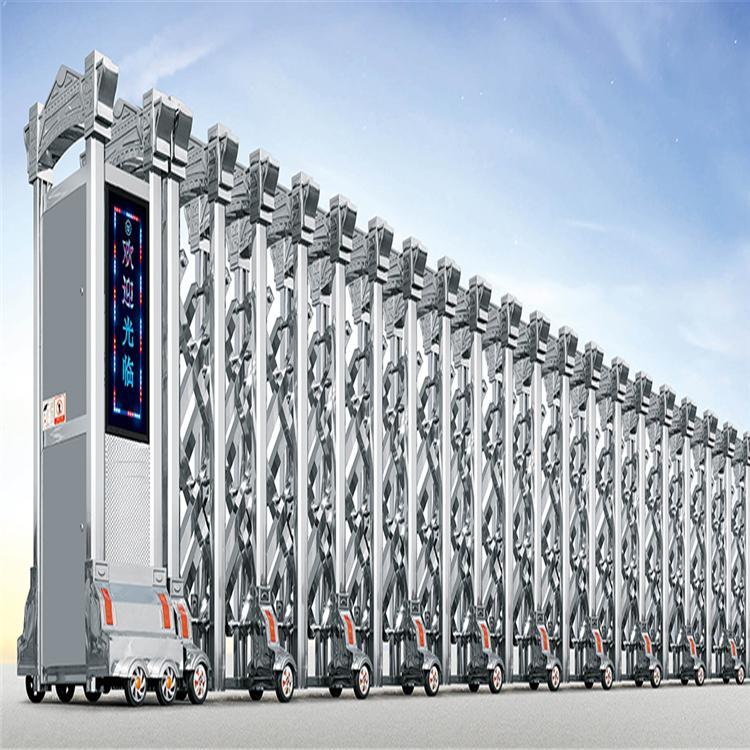 不锈钢电动伸缩门 电动大门 辽宁伸缩门厂家