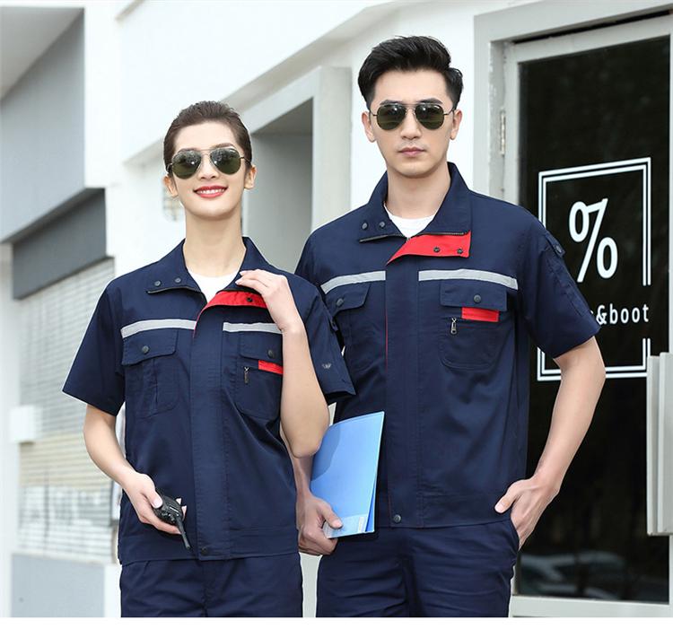 沈阳夏季短袖车间工装 定制工衣 汽修劳保服厂家