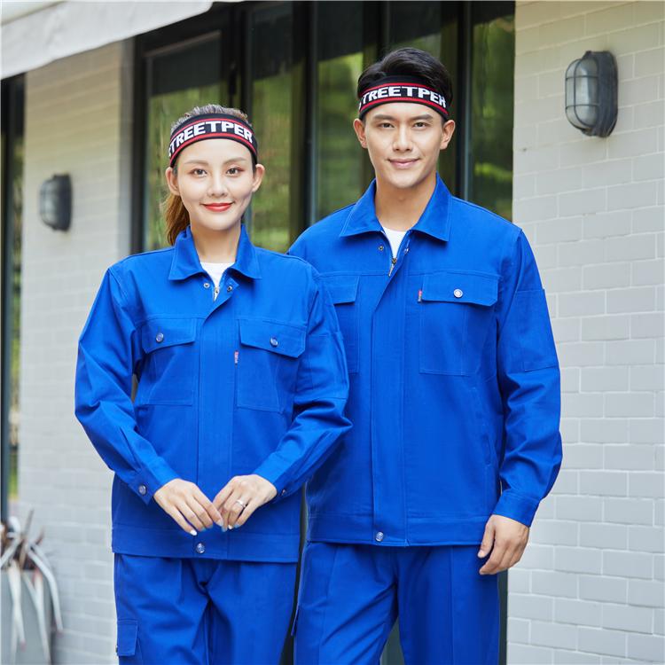 纯棉纯色工作服 加厚纱卡面料 车间汽修工作服 操作间 专业生产厂家 依迪服饰