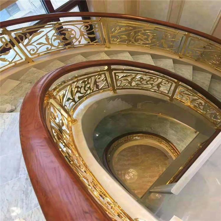 沈阳铝艺楼梯定制 别墅酒店用铝艺楼梯价格 高端轻奢楼梯 厂家定制