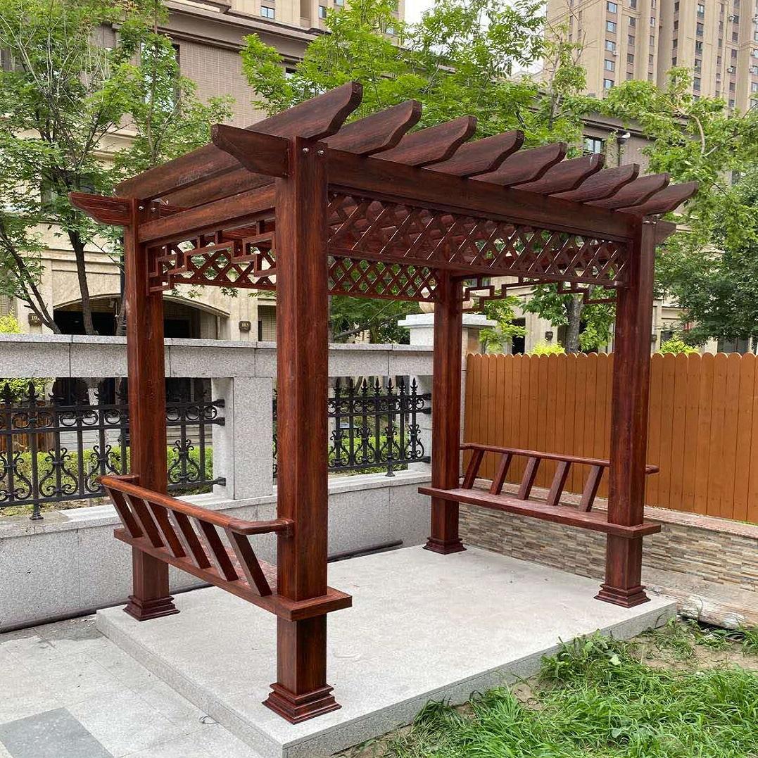 铝合金凉亭 沈阳铝合金凉亭 园区景观遮阳棚凉亭 友建华铝凉亭