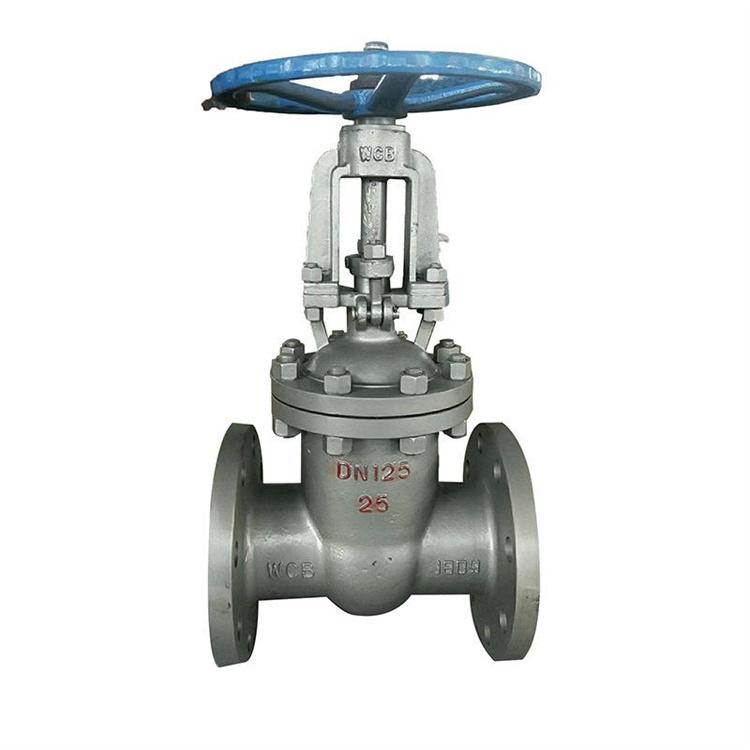 铸钢法兰闸阀结构紧凑阀门刚性好通道流畅流量系数小