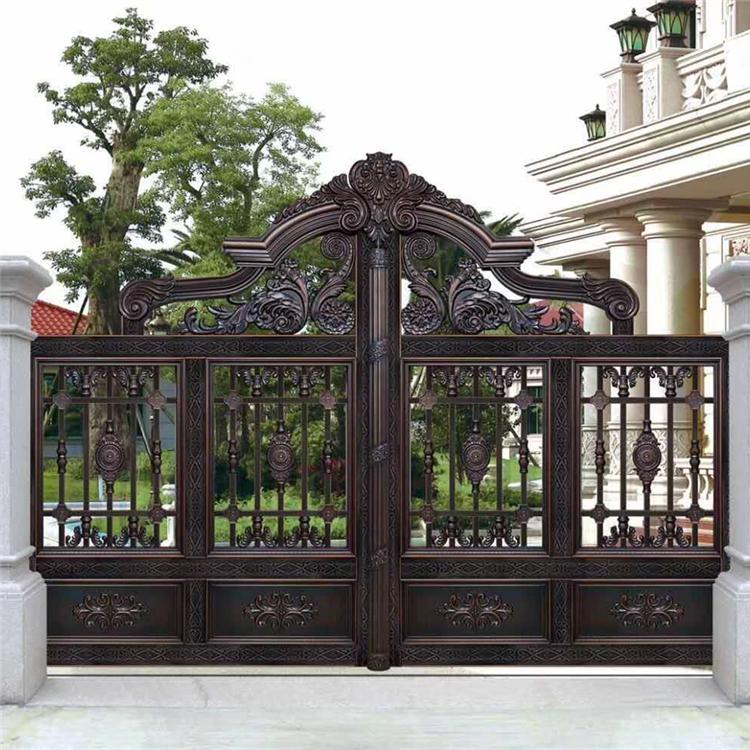别墅门/庭院门 定制别墅防盗铝艺大门 铝合金庭院豪华别墅大门 别墅花园大门