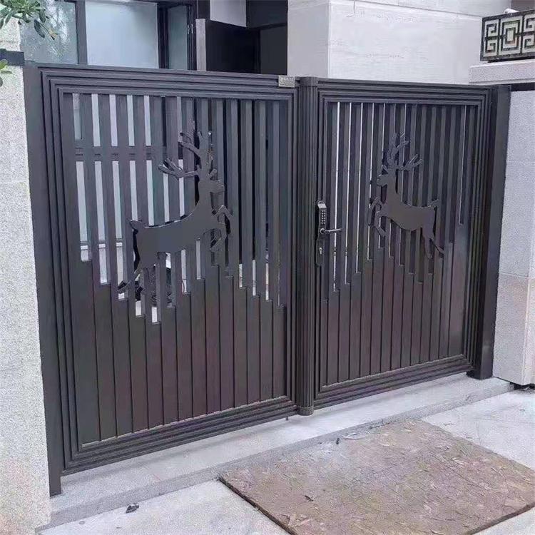 沈阳小区庭院大门  别墅大门定制厂家  铝合金庭院大门安装定制