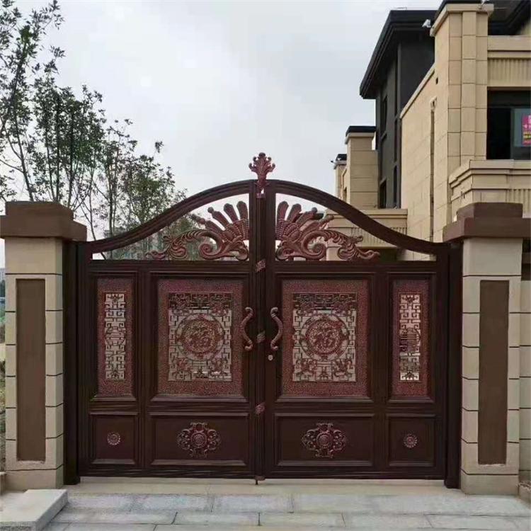 辽宁沈阳庭院门  欧式别墅铝合金庭院门花园门 铝艺大门小区金属防盗门