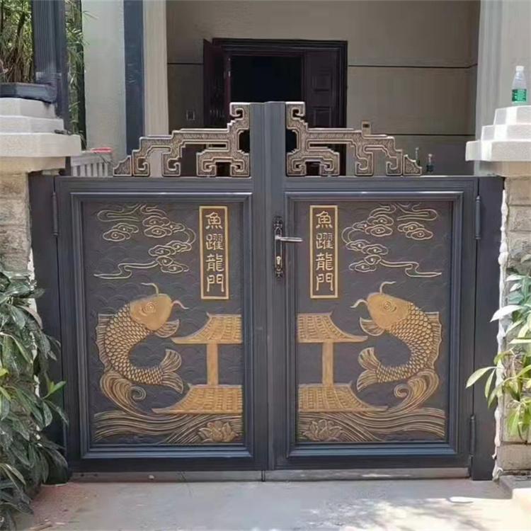 辽宁沈阳铸铝庭院门  铝艺大门定制厂家  铝艺庭院门价格