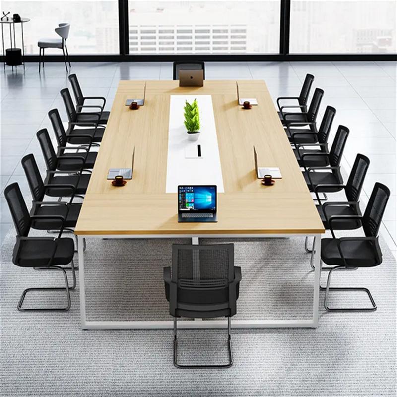 简约现代会议桌 组合办公培训桌 洽谈长条桌 板式实木家具