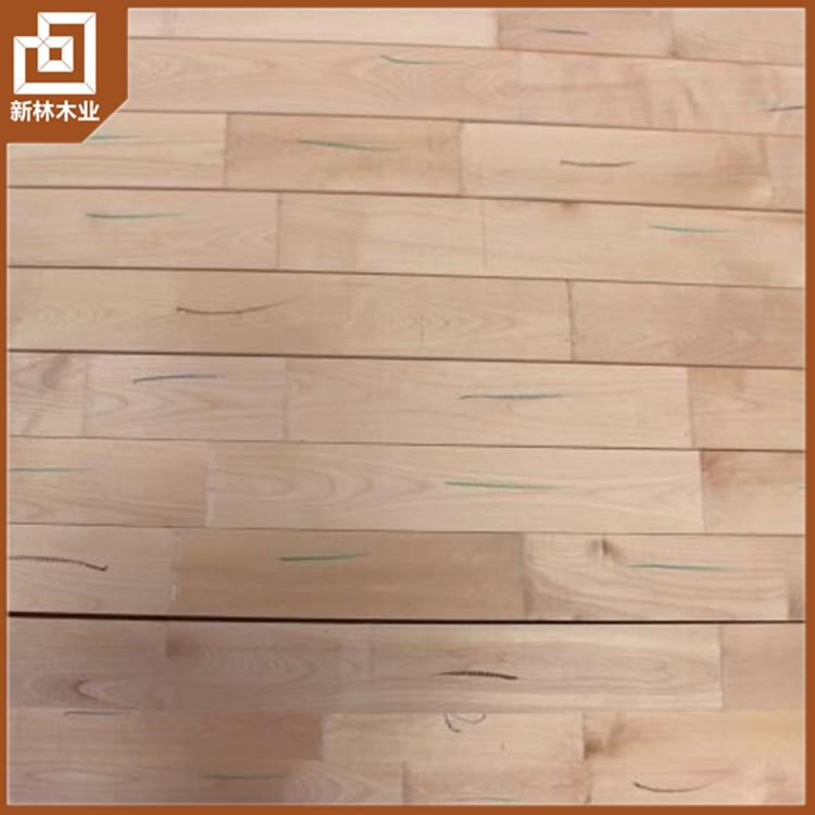 篮球场运动地板 新林木业 枫桦木运动地板