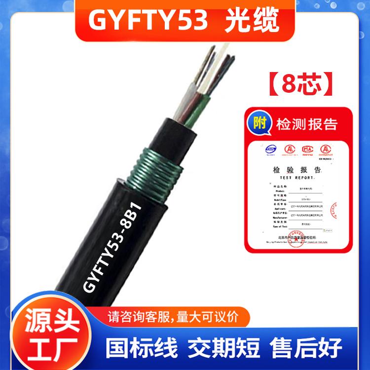 GYFTY层绞式光缆 国标gyfty53-8B1室外架空非金属层绞式导引光缆